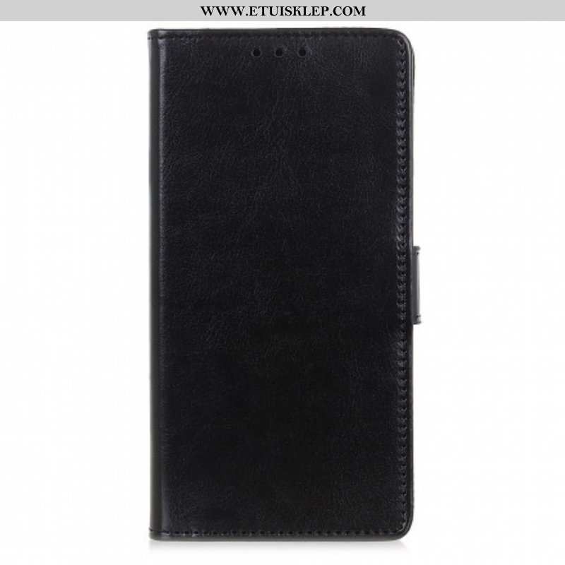 Etui Folio do Xiaomi Redmi Note 10 / 10S Prosty Efekt Błyszczącej Skóry